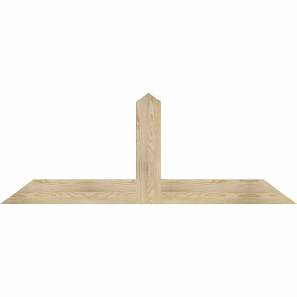 Ekena Millwork Portland Rough Sawn Timber Gable Bracket, Douglas Fir, 72"W x 27"H x 2"D x 6"F, 9/12 Pitch GBW072X27X0206POR00RDF - main